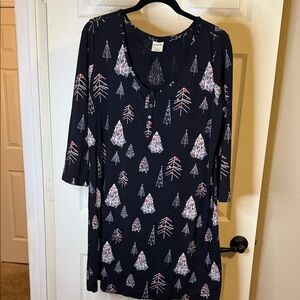 Soma Black Tree Pattern Sleepshirt